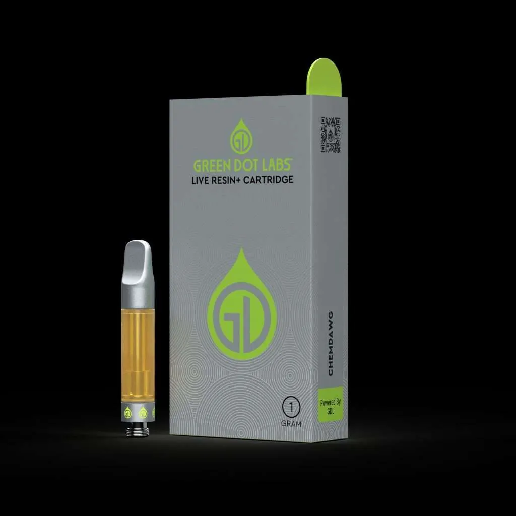 Green Dot Live Resin+ Cartridge | 1000mg | Blue Limon