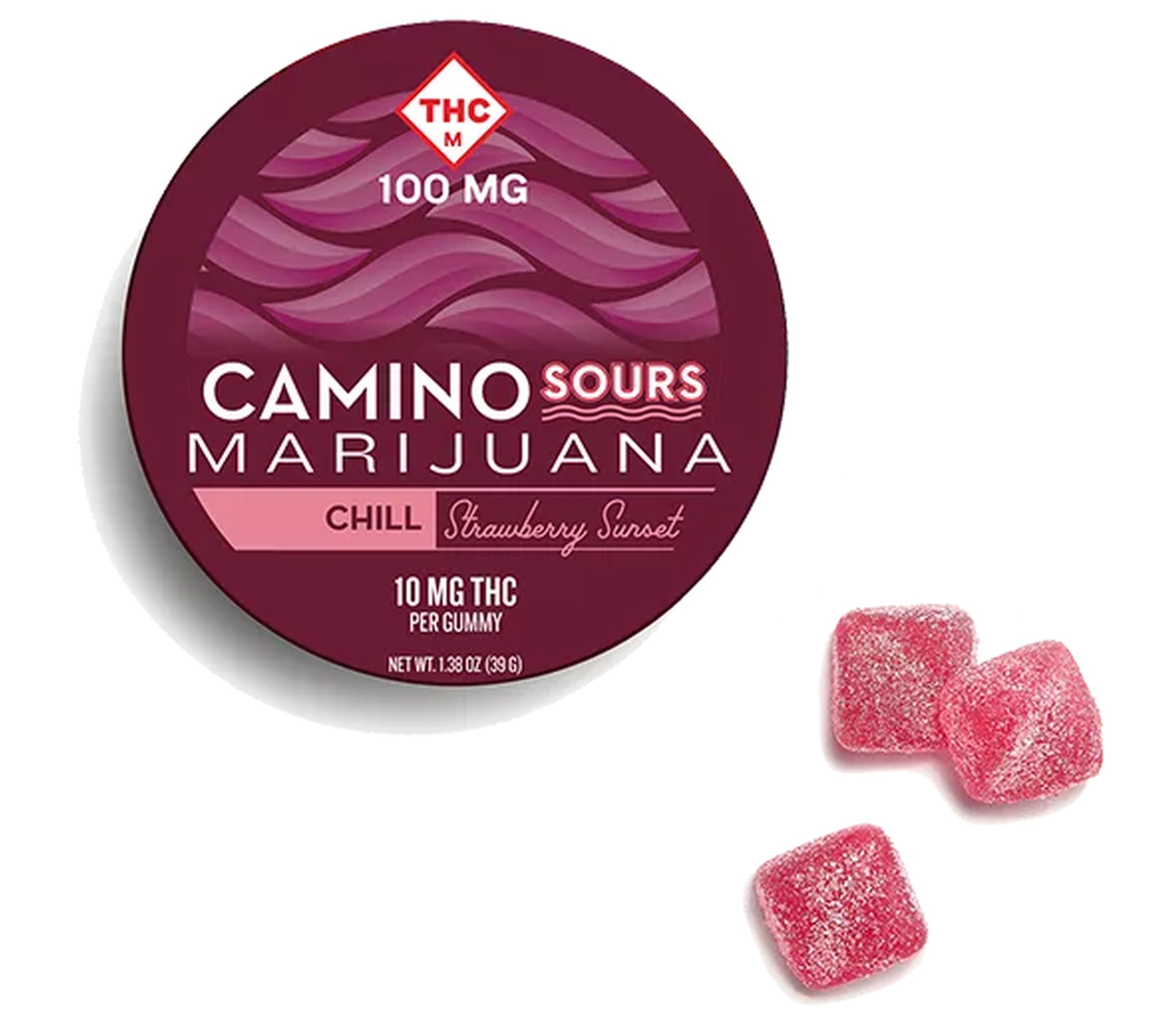 Camino Sours 'Chill' Strawberry Sunset Gummies [10pk]