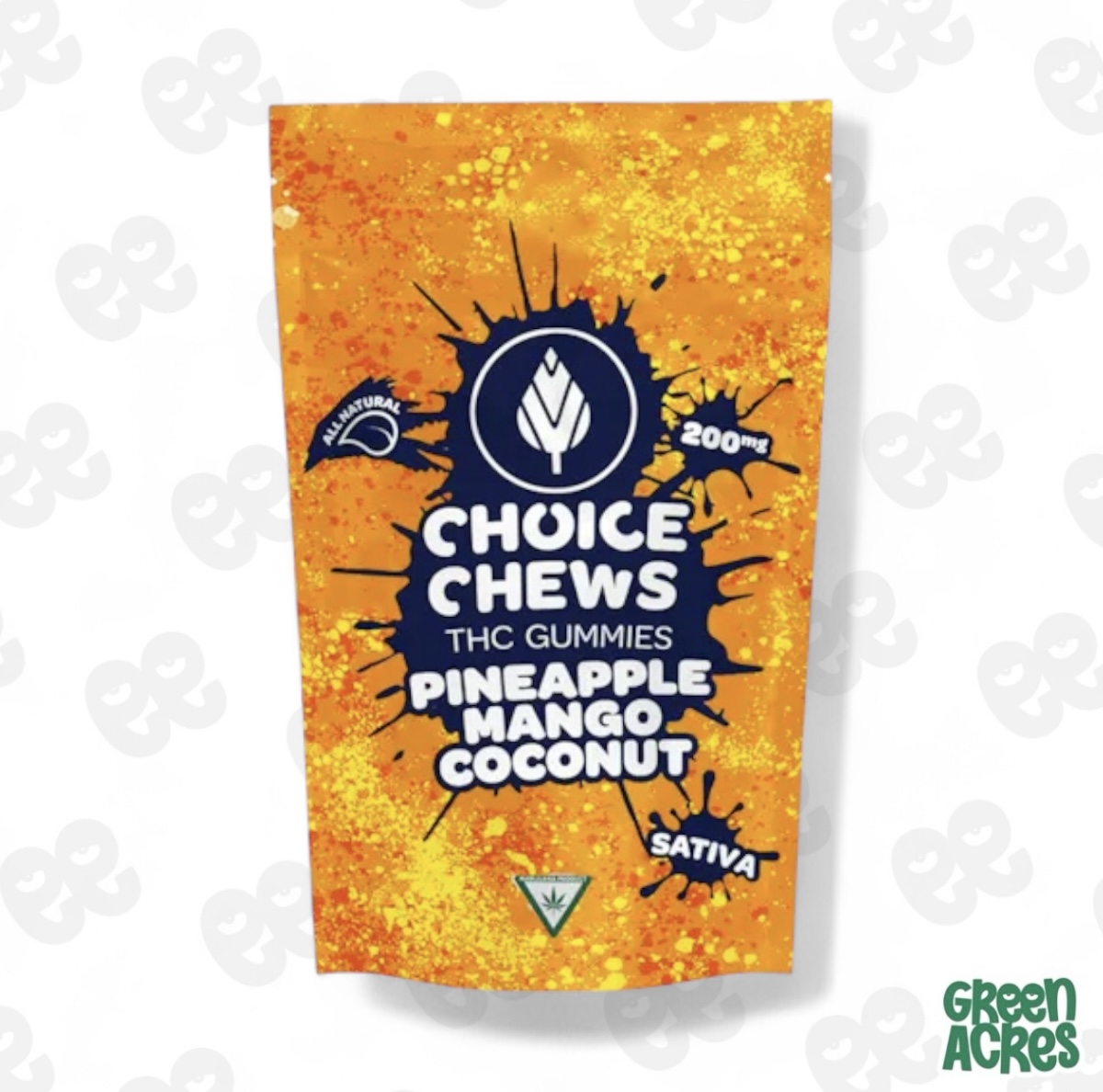 Choice: Pineapple Mango Coconut 200MG Gummies (S)