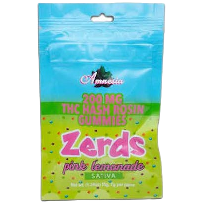 Amnesia Zerds | Strawberry Shortcake | 200mg Hash Rosin Gummies 5pk