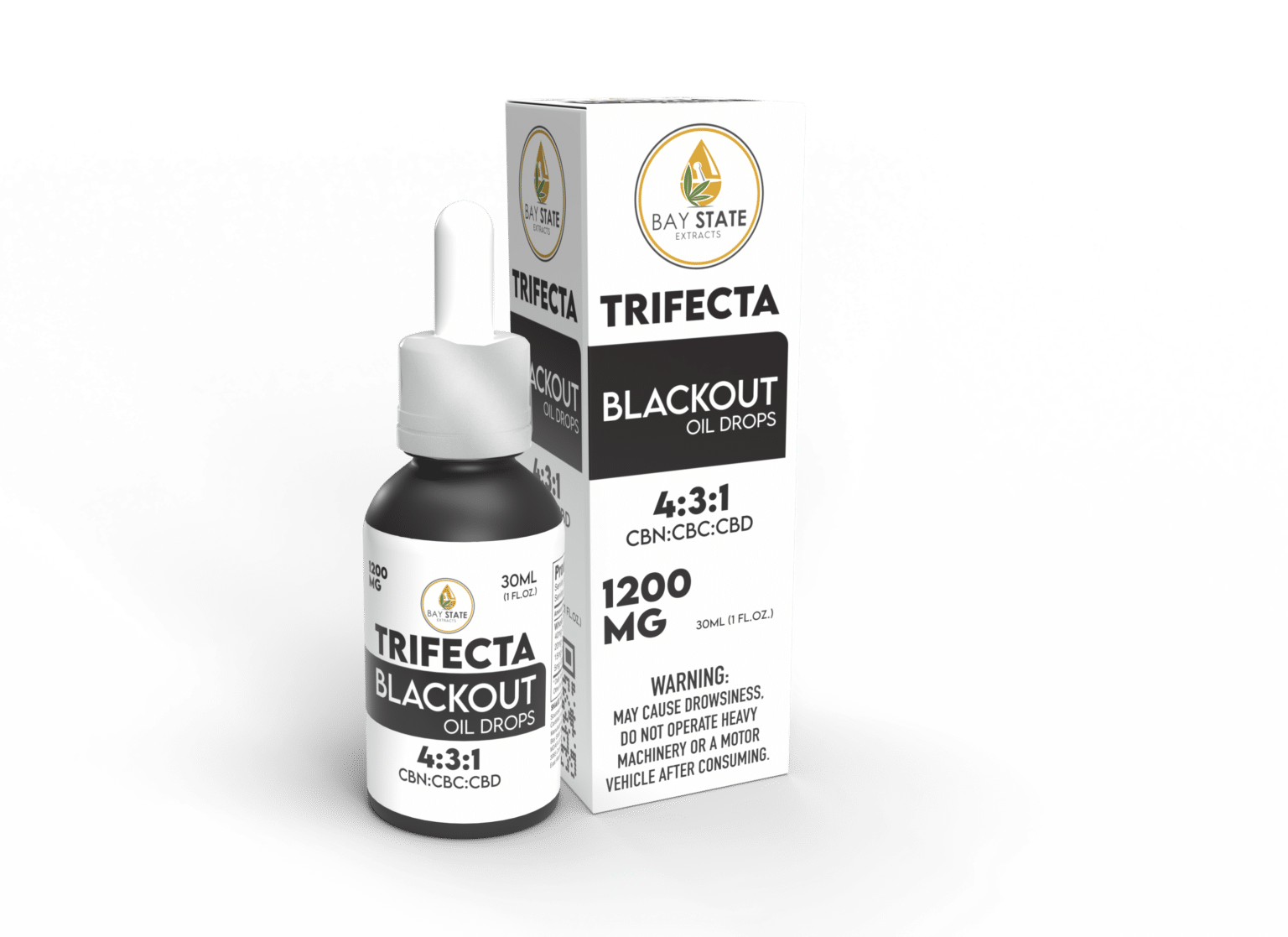 Bay State Hemp Co - Trifecta Blackout Oil Drops