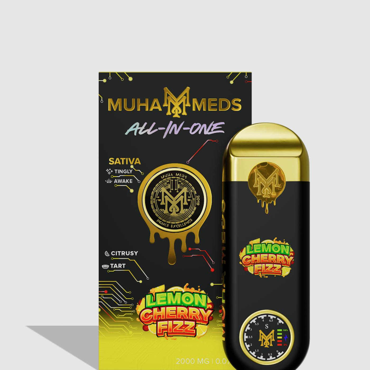 Muha Meds | Lemon Cherry Fizz | 2g AIO