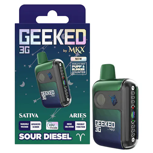 MKX GEEKED - Sour Diesel - 3g - Disposable Vape