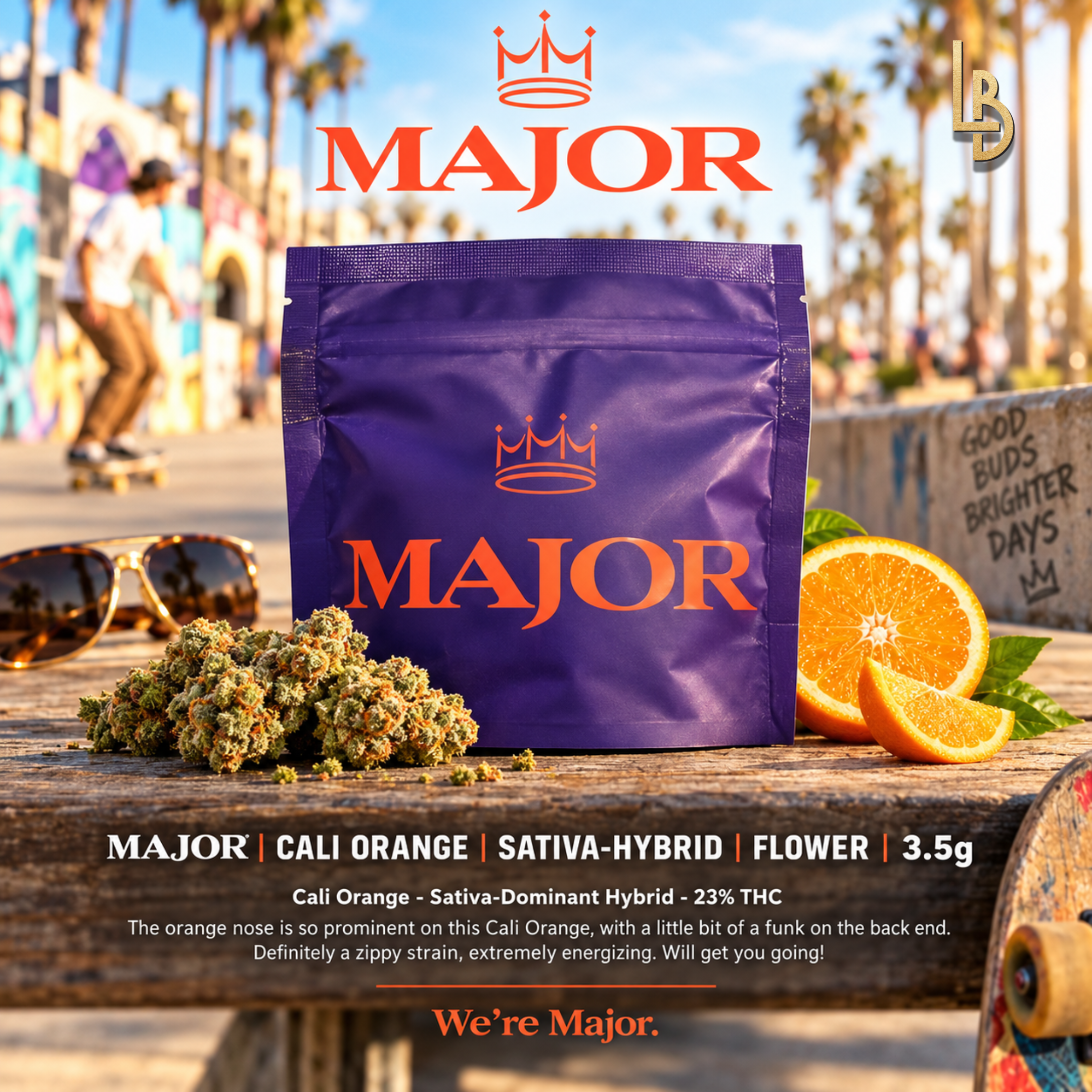 Major | Cali Orange | Sativa-Hybrid | Flower | 3.5g