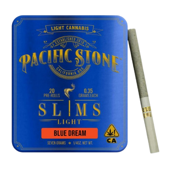 Pacific Stone | Blue Dream Slims Light Pre-Rolls (20 Pack) | 7g