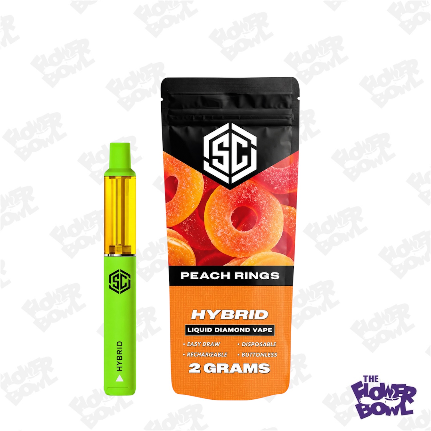 Society C: Peach Rings 2G Liquid Diamond Disposable