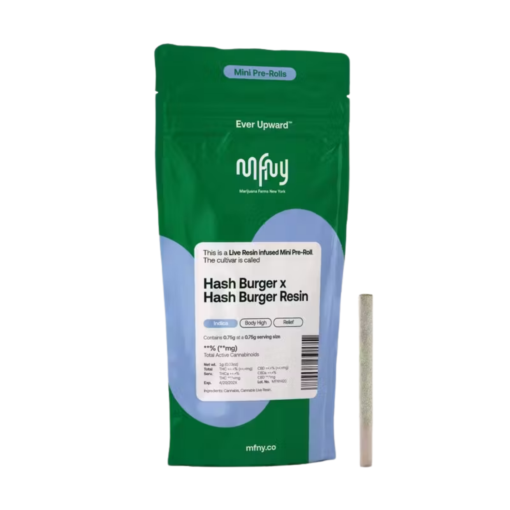 MFNY - Hash Burger x Hash Burger Live Resin Infused Preroll - .75g