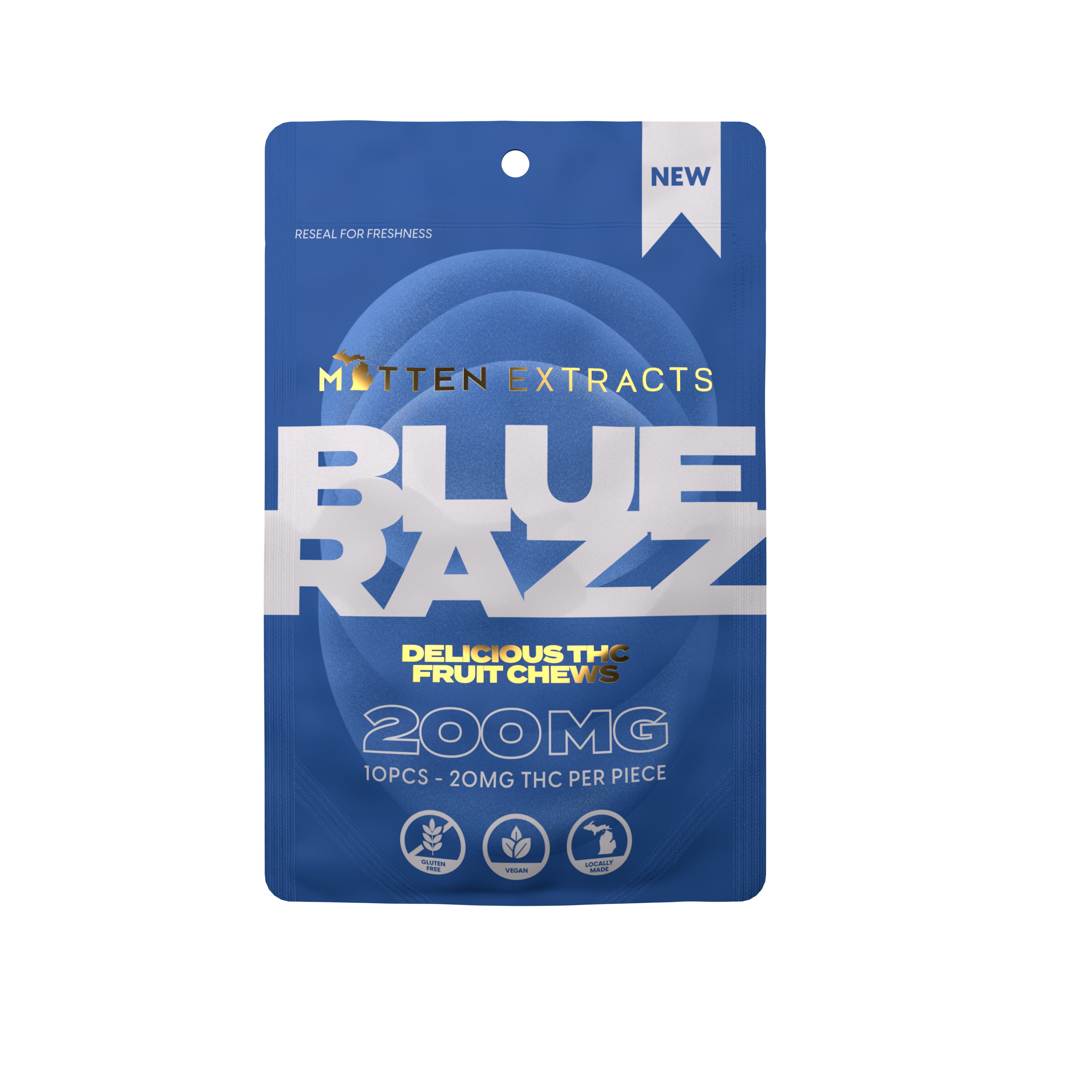 Blue Razz | 200MG Gummies (10 pk) | Mitten Extracts