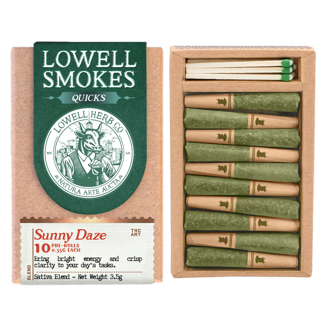 Lowell Quicks |  Sunny Daze | 10 .35g Pre-rolls | 3.5g