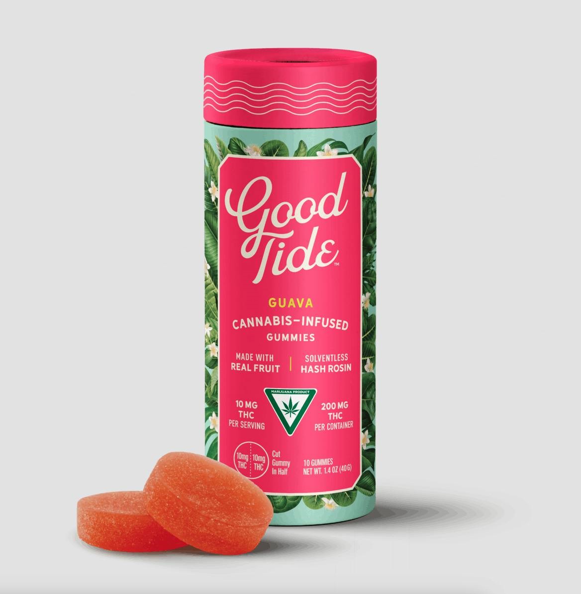 GOOD TIDE Gummies 100mg Solventless: Guava 10pc