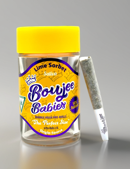 Boujee Babies - Bubble Hash Prerolls 6x0.45g - Strawberry Cough
