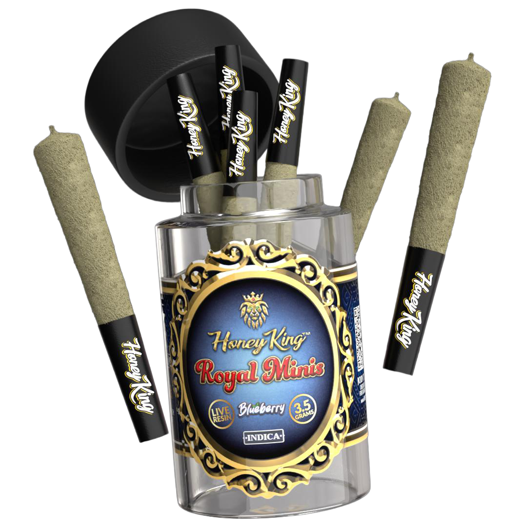 Honey King | Blueberry | Diamond Infused Mini Pre-Rolls | 7pk | 3.5g