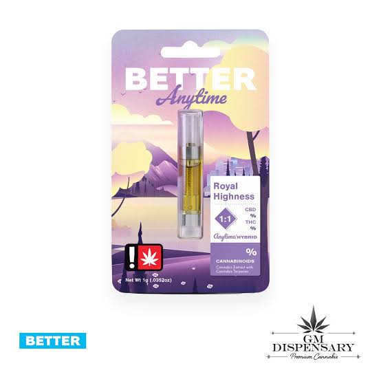 BETTER | ANYTIME VAPORIZER CARTIDGE | ROYAL HIGHNESS 1:1
