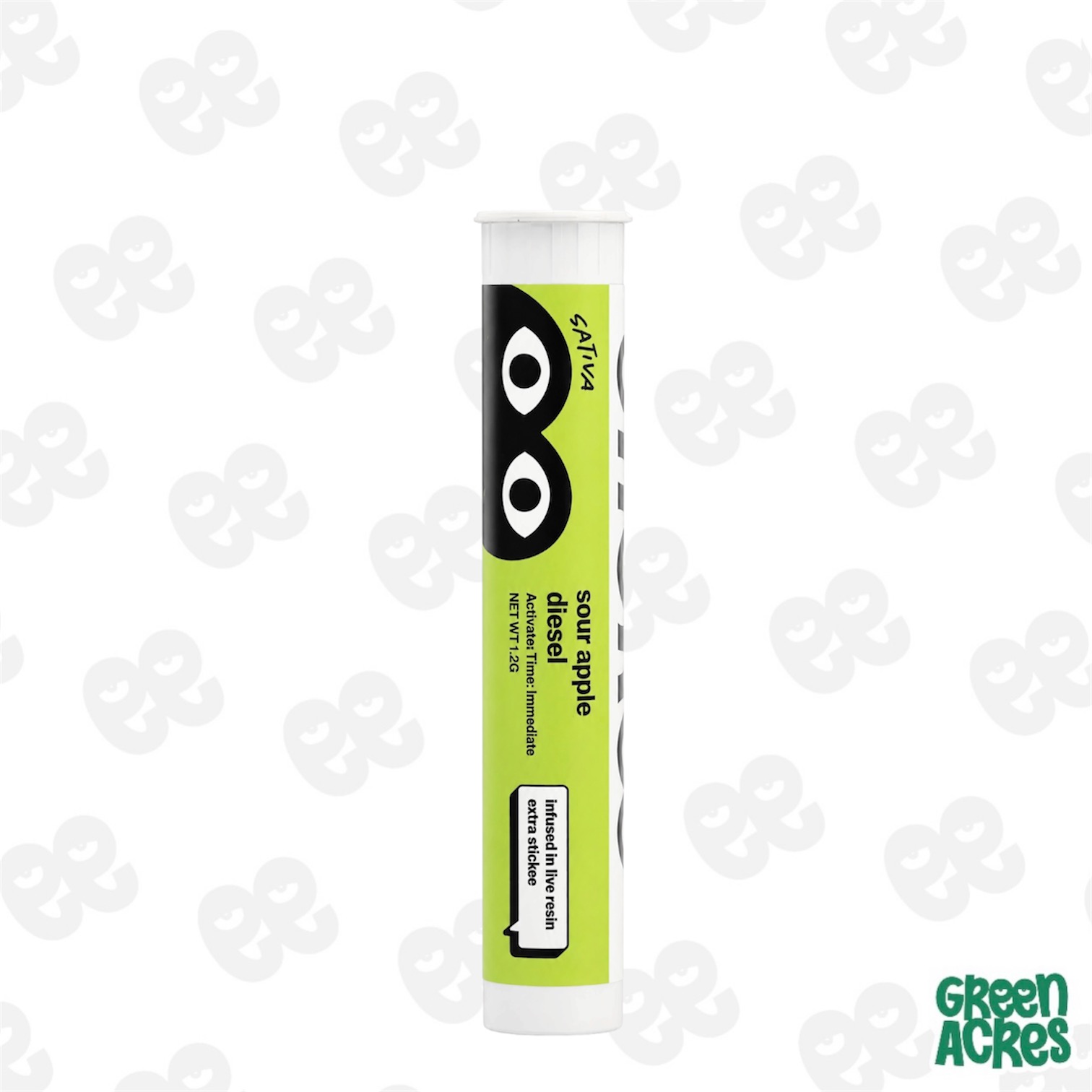 STICKEE | Sour Apple Diesel | 1.2g | Live Resin Infused Pre-Roll