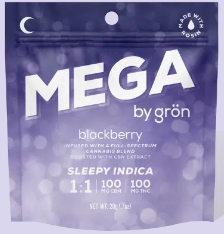 Gron: 1:1 Blackberry Mega - Gummies 2pk 97mg