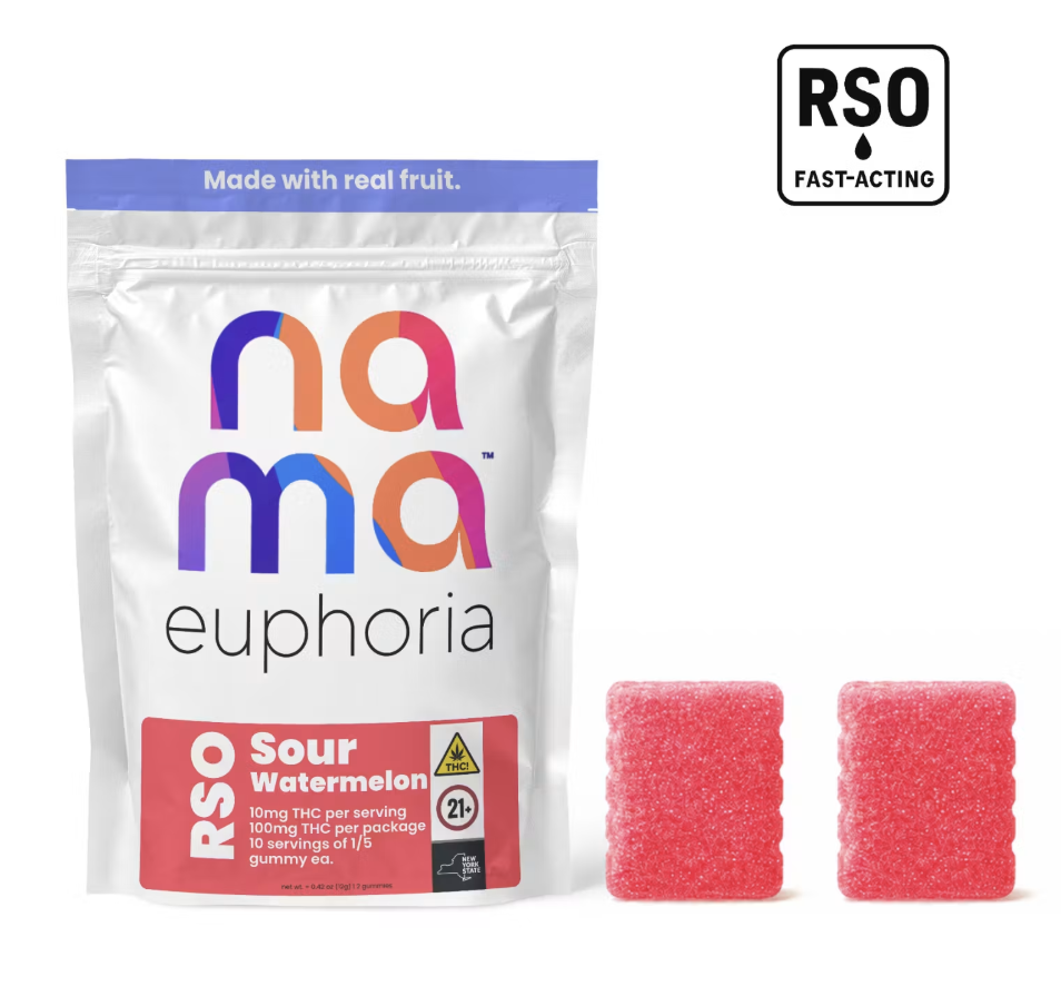 Sour Watermelon | Euphoria RSO Gummies | 2pk | 100mg