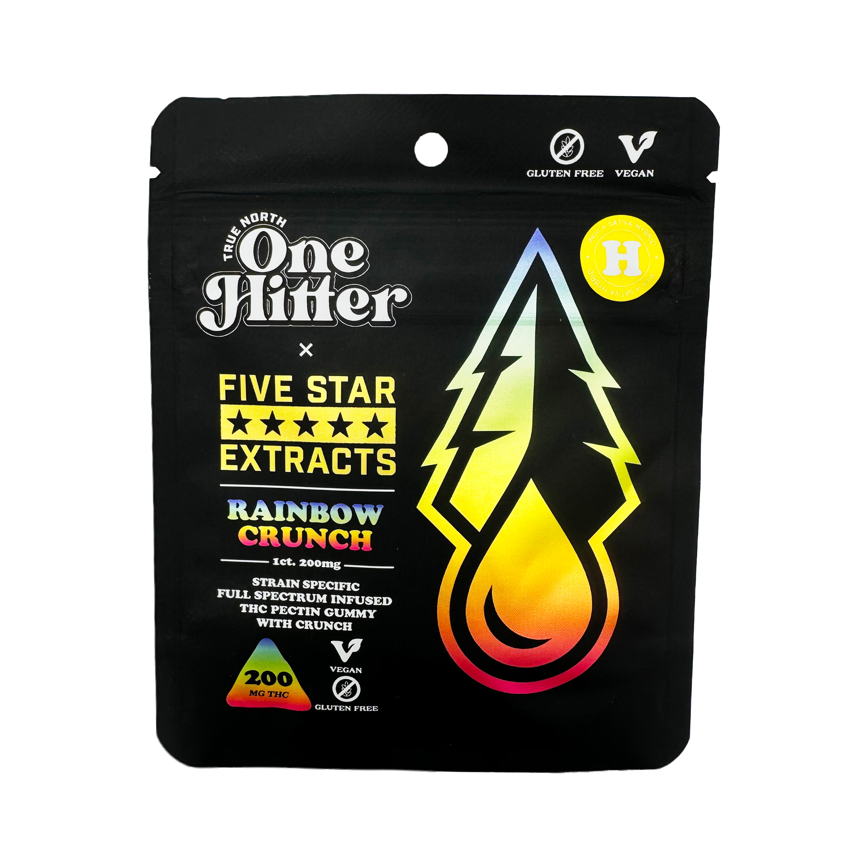 True North | 200mg Full Spectrum One Hitter Gummy | Rainbow Crunch