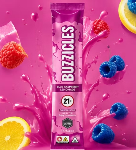 Buzzicle - Blue Raspberry Lemonade - 5mg - THC Infused Ice Pop