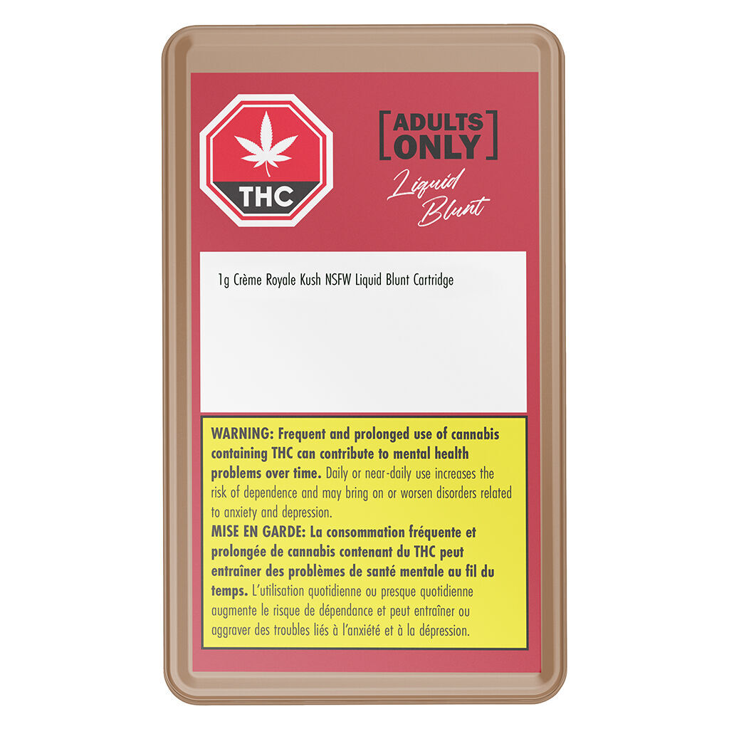 Adults Only - Crème Royale Kush NSFW Liquid Blunt 510 Thread Cartridge