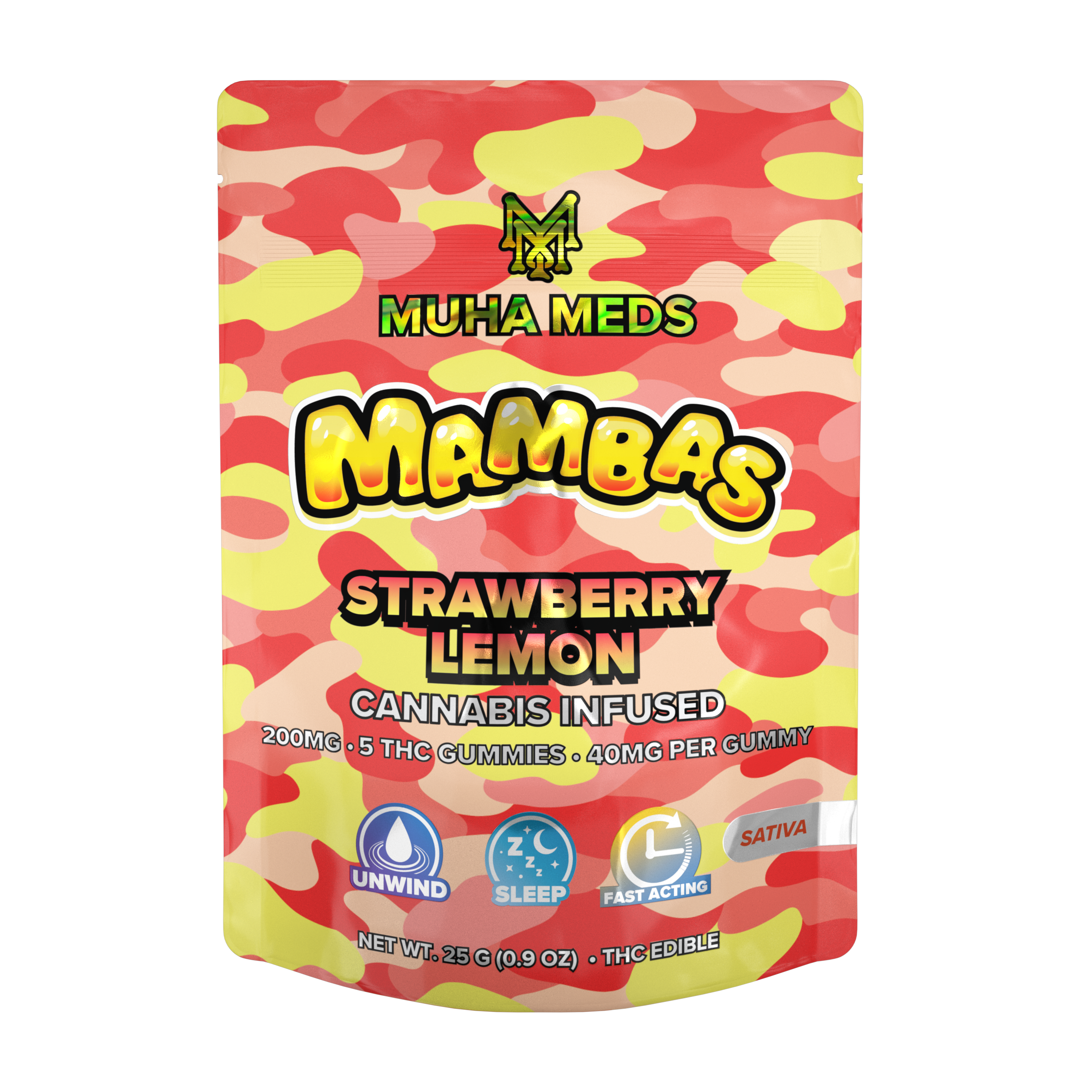MuhaMeds - 200MG Gummies - Strawberry Lemon