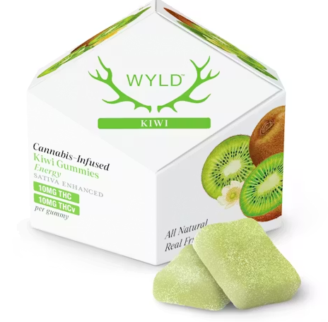 Wyld - Gummies - THCv - Energy Kiwi - 100mgTHC/100mgTHCv
