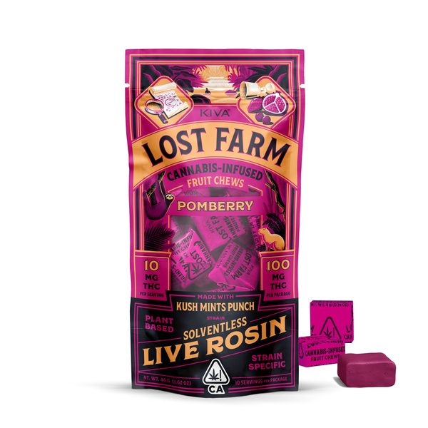 Lost Farm 'Pom Berry x Kush Mints Punch' Live Rosin Fruit Chews [10pk]