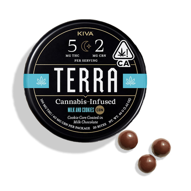 Terra Bites | 100mg 5:2 THC CBN | Milk and Cookies