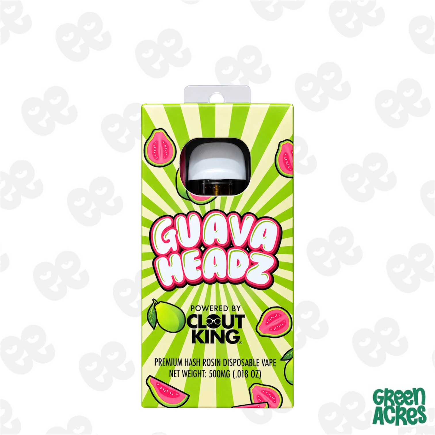 Clout King: Guava Headz  0.5G Hash Rosin Disposable
