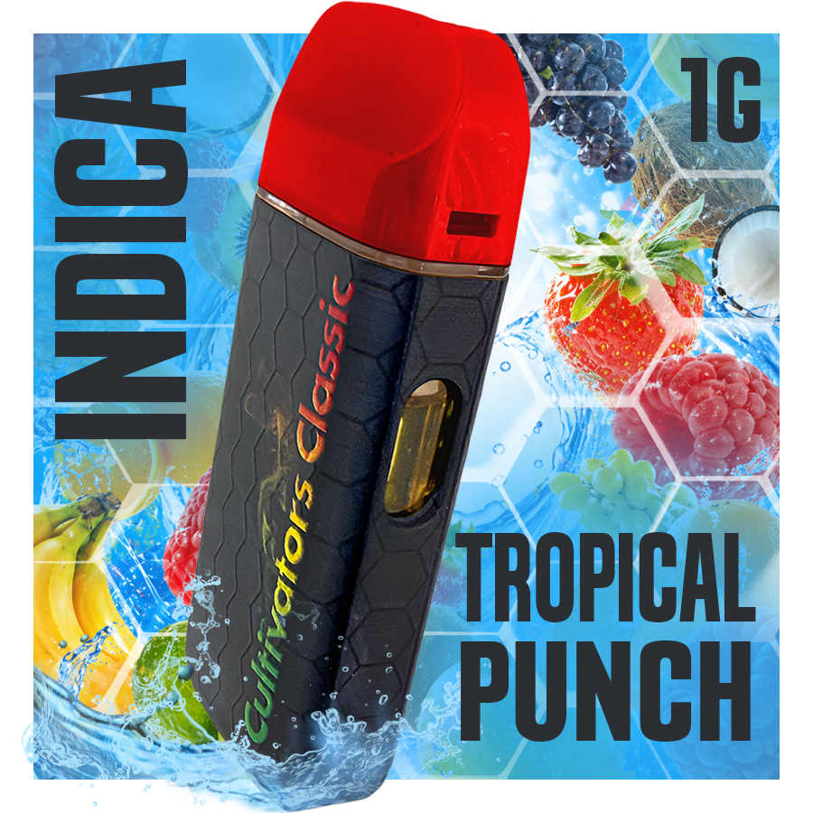 cultivators classic disposable vape Culitvators | Tropical Punch | | 1g at Zaza Green Flavor:Berry Crush Ice (Luster Edition) FRUTTI BAR Vaporesso LUXE X Pro