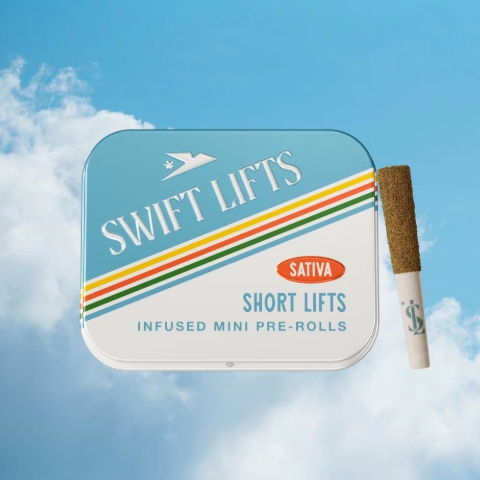 Short Lifts - Pineapple Express - 2.5g/5pk - Infused & Kief Coated Prerolls