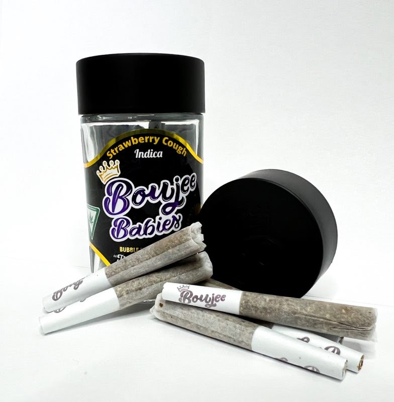 Boujee Babies | Infused Preroll Pack | Bubble Hash | Strawberry Cough | 2.7g