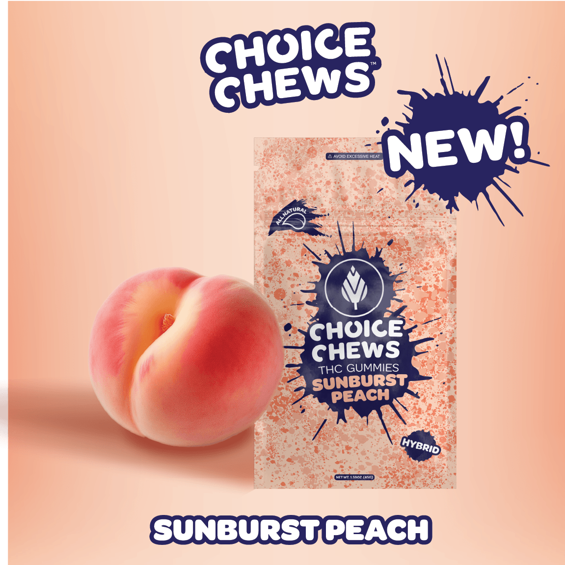 Sunburst Peach | Gummy | 100mg | 20pk