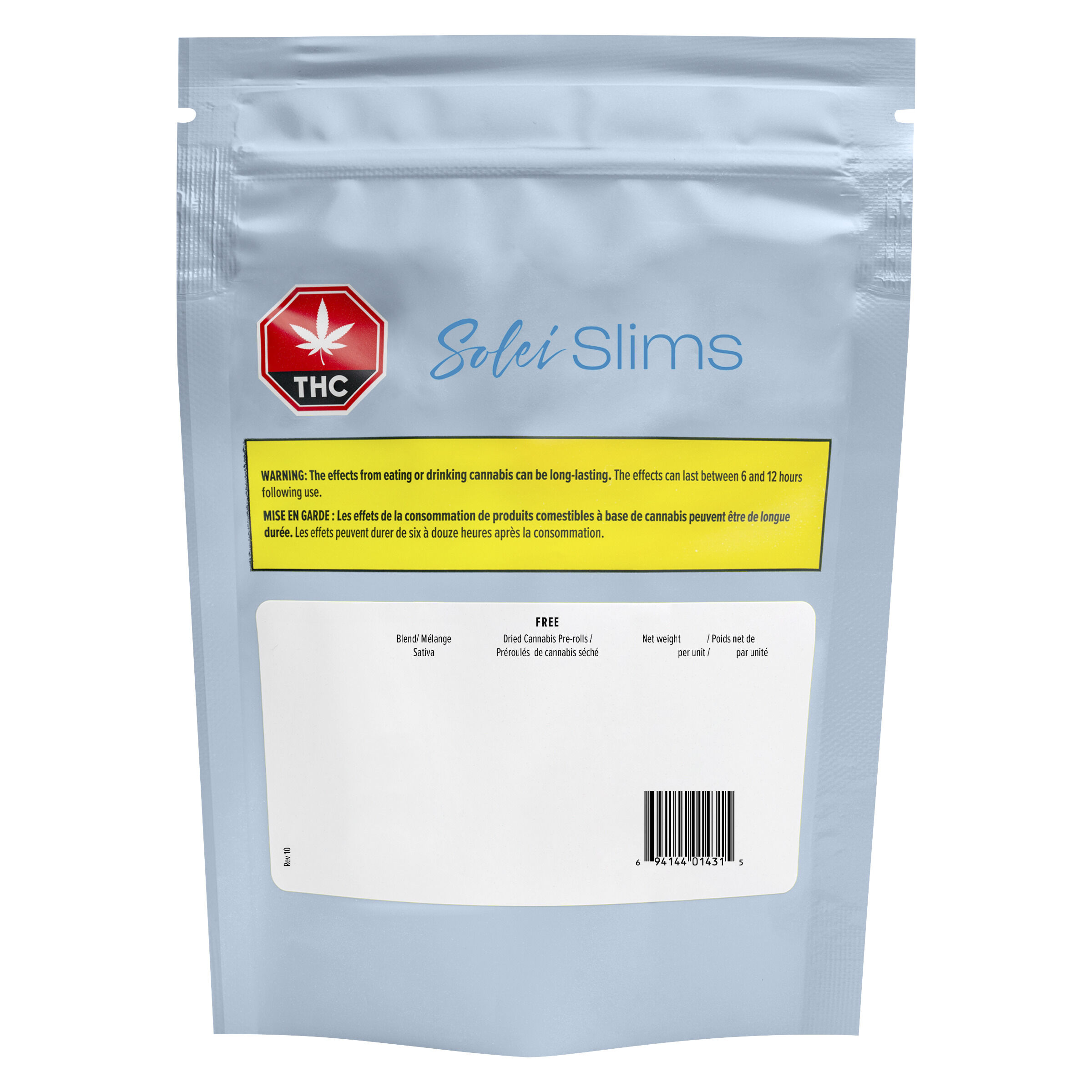Solei - Free Slims Pre-Roll - Sativa - 10x0.4g