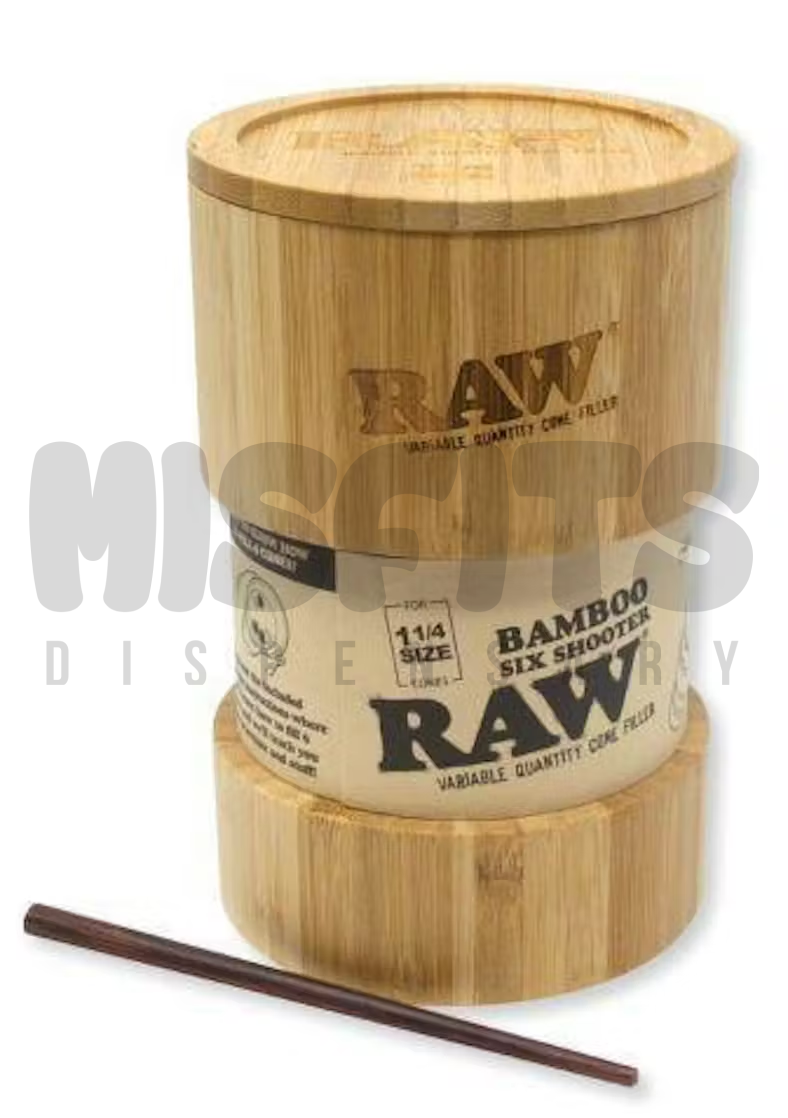 Raw Bamboo Six Shooter 1 1/4 Cone Filler