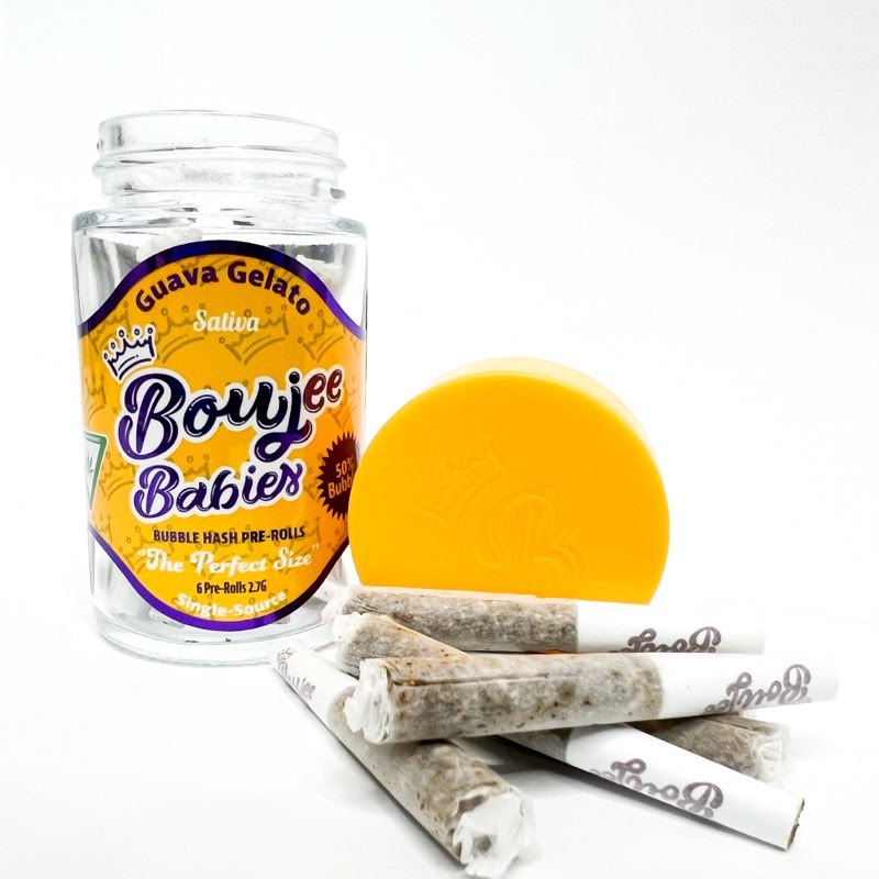 Boujee Babies | Infused Preroll Pack | Bubble Hash | Guava Gelato | 2.7g