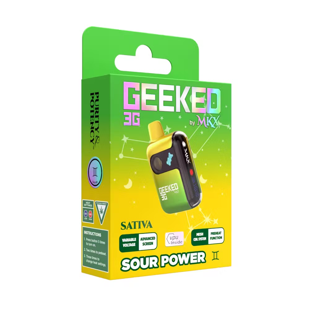 GEEKED: Sour Power 3G Vape Disposable