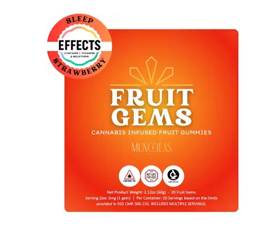 Munchèas | Sleep Strawberry Fruit Gems | 100mg product photo