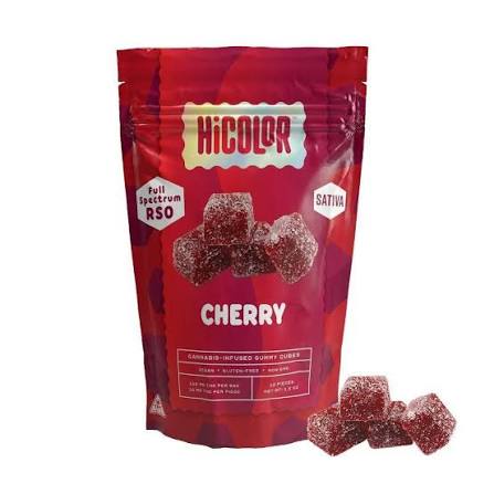 HiColor | Cherry | RSO Gummies | 100mg | 10ct