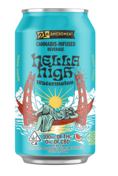 21st Amendment - 100mg 12oz Drink - Hella High Watermelon
