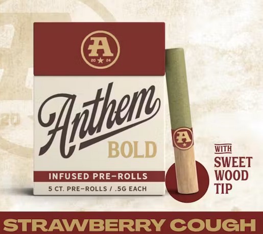 Strawberry Cough Pre-Rolls Wood Tip 5pk ( S ) | 2.5g