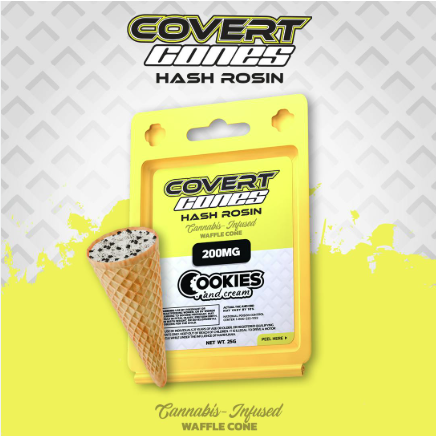 Covert Cups - 200mg Hash Rosin Cones Cookies & Cream