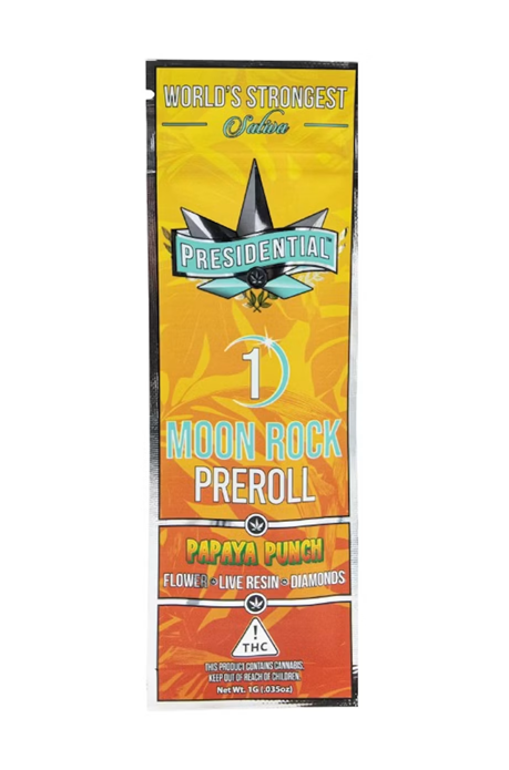 Presidential | Papaya Punch | Distillate Diamonds Moon Rock Pre-Roll 1g