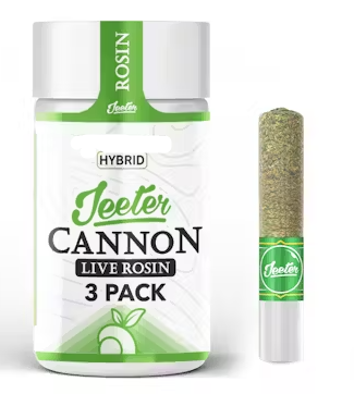 Jeeter Sherbadough Hybrid Infused Rosin Cannons x 3PK Prerolls 1.5g