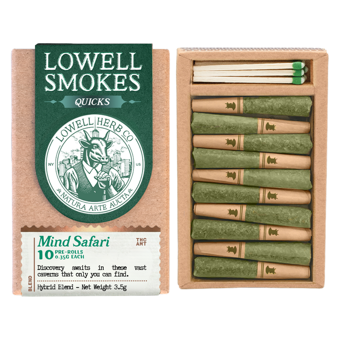 Lowell Quicks |  Mind Safari | 10 .35g Pre-rolls | 3.5g