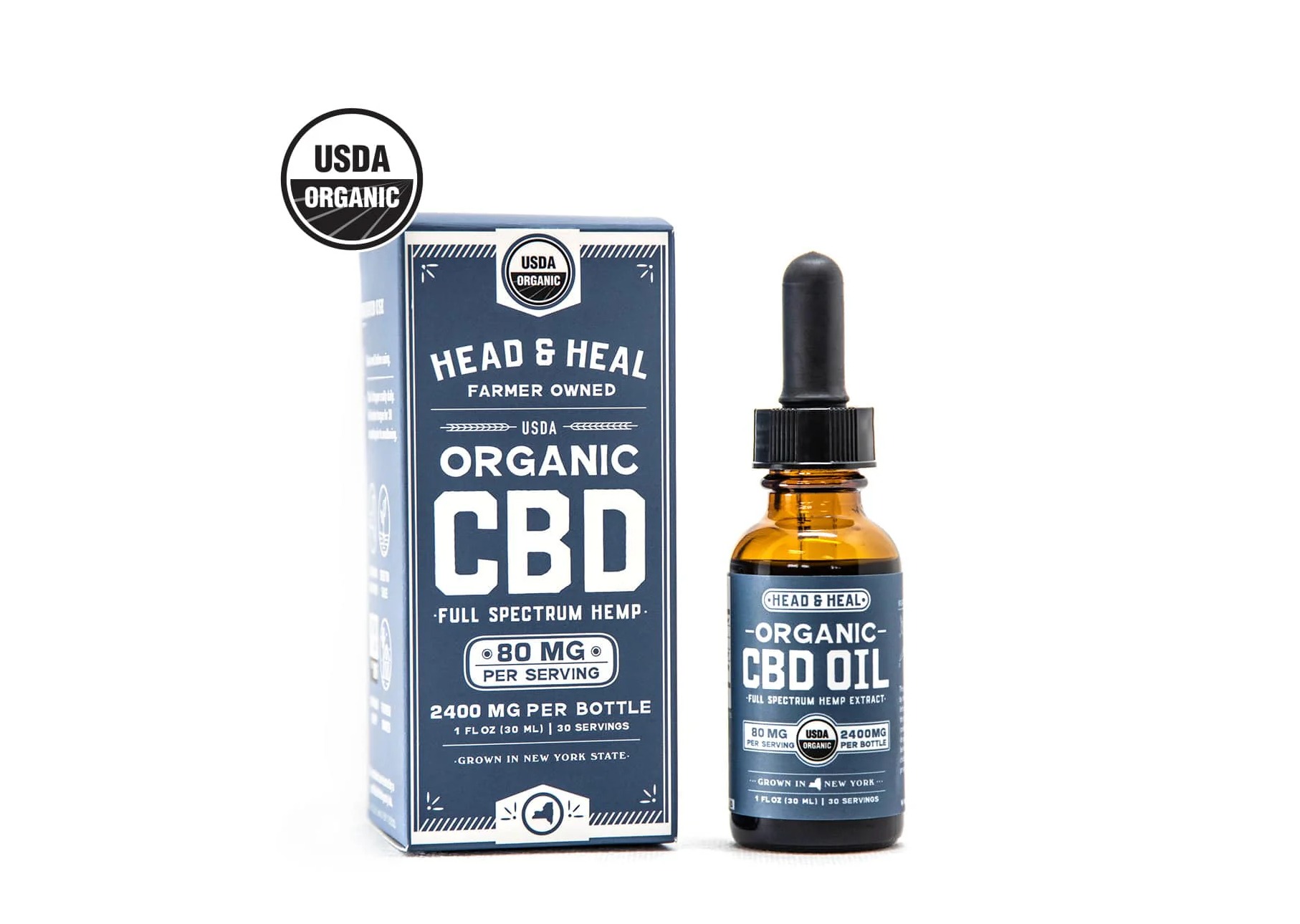 Head & Heal - Full Spectrum Hemp Extract Tincture CBD - 2400mg