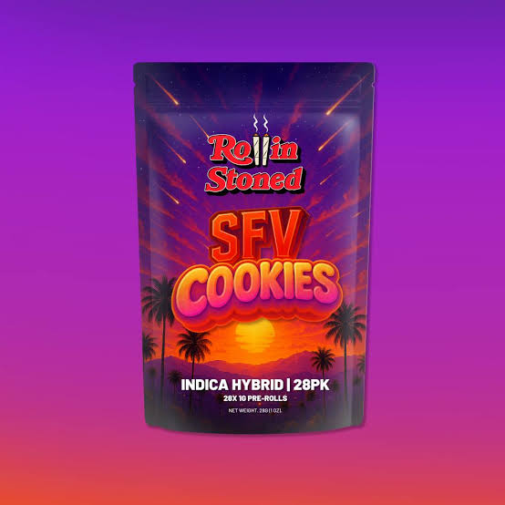 Rollin Stoned | SFV Cookies | 1g x 28 | Pre-Roll Pack