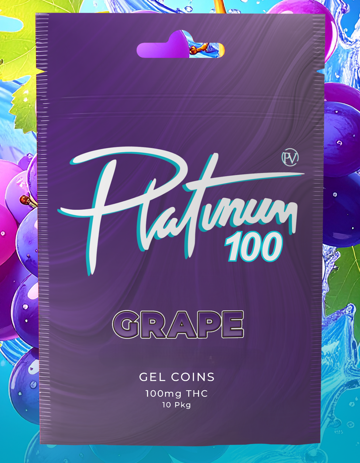 Grape Live Rosin Gel Coins 100mg (10x10mg)