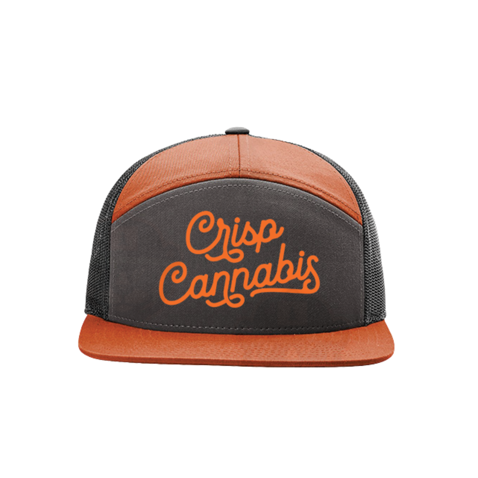Crisp Script Hat - Charcoal/ Burnt Orange