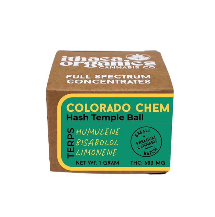 Ithaca Organics Colorado Chem 1g Hash Temple Ball
