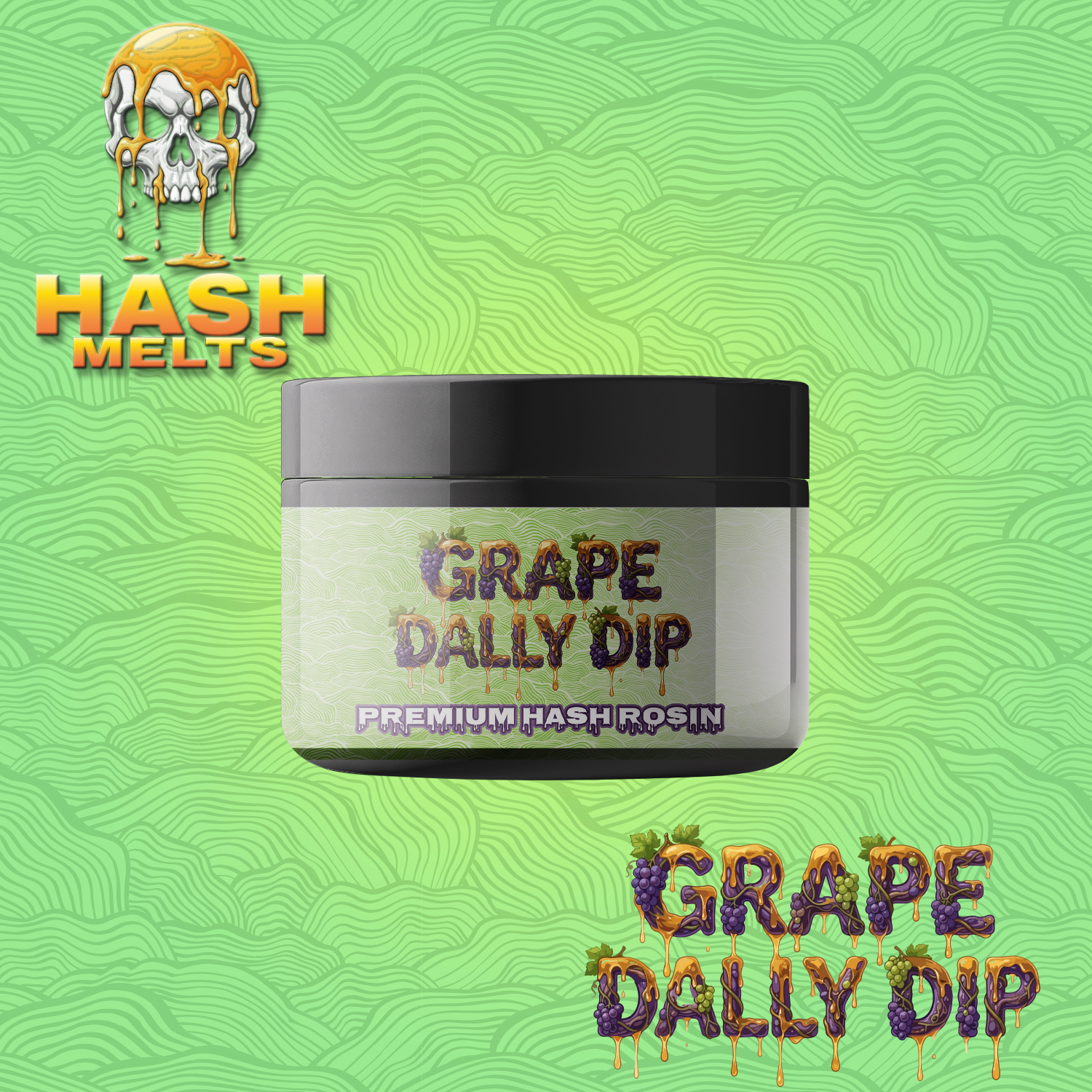 Stoned to the Bone - Hash Rosin 1g - Grape Dally Dip - Balance